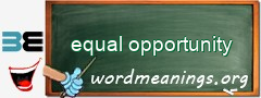 WordMeaning blackboard for equal opportunity